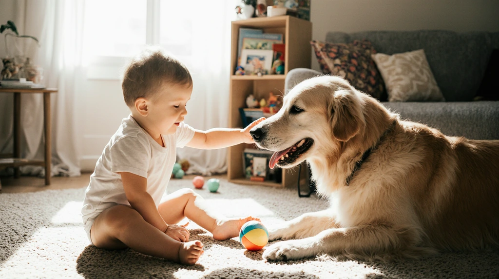 دوستی سگ و کودک: نتیجه موفقیت‌آمیز آموزش سگ
