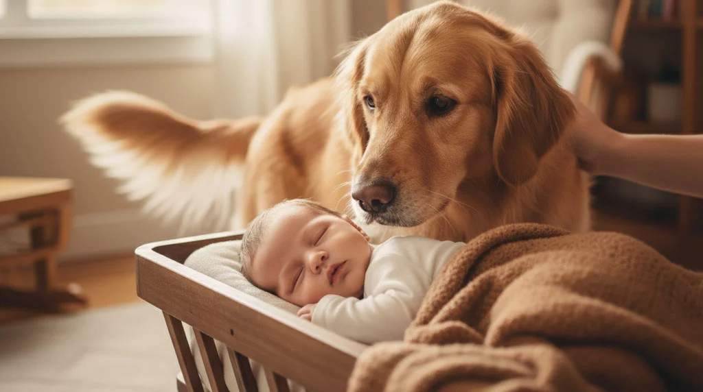 آموزش سگ برای پذیرش نوزاد در خانه و دوستی امن